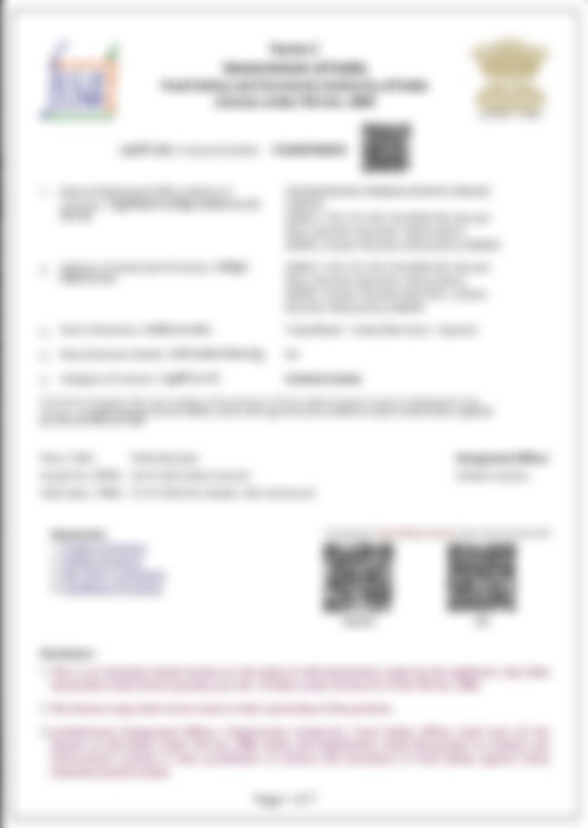 FSSAI Certificate